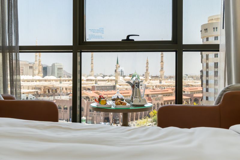 Room at Al Manakha Rotana overlooking the Prophet’s Mosque