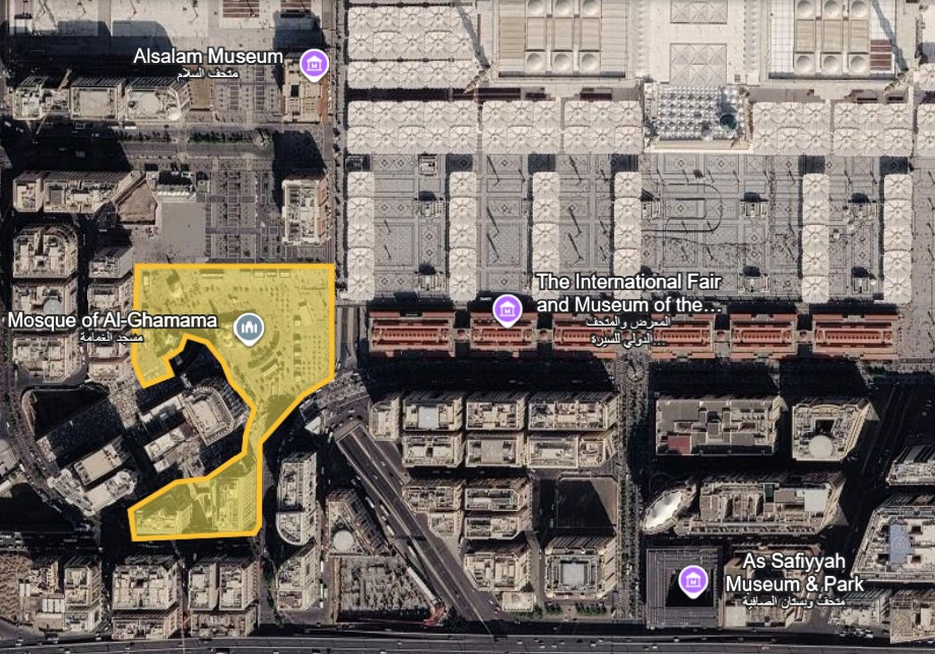 Reference image showing the location of Al Manakha Urban Project in Madinah